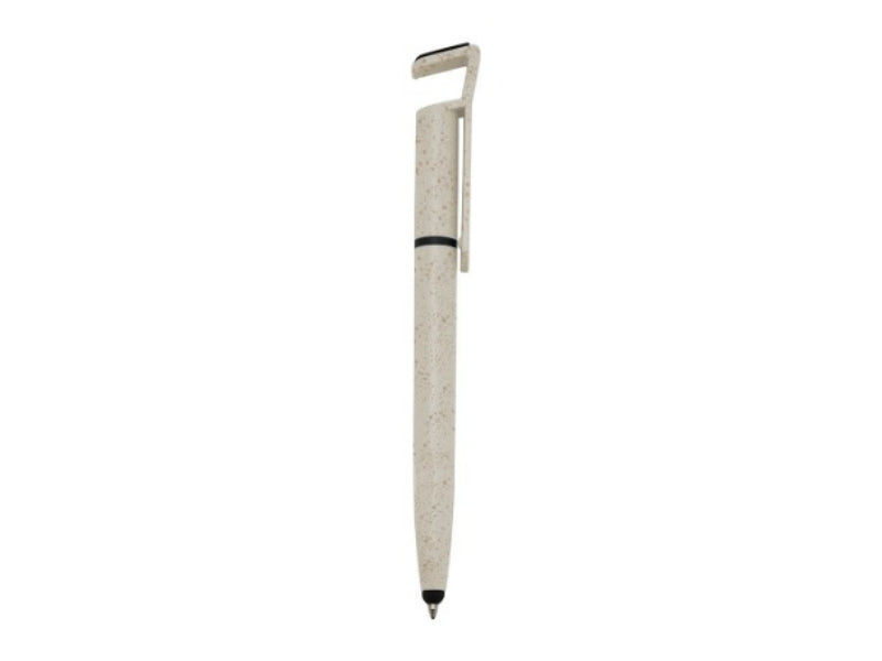 CANETA FIBRA DE BAMBU TOUCH + SUPORTE CEL COM PERSONALIZAÇÃO
