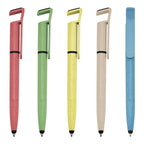 CANETA FIBRA DE BAMBU TOUCH + SUPORTE CEL COM PERSONALIZAÇÃO